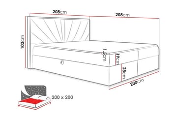 Oberting Sängram 200x200 cm - Möbler - Säng - Sängram & sängstomme
