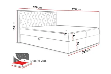 Oberting Sängram 200x200 cm - Möbler - Säng - Sängram & sängstomme