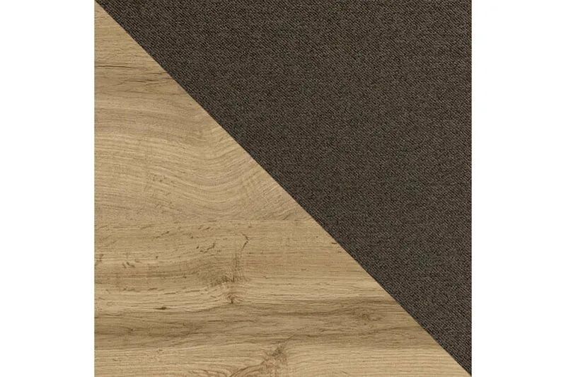 Oberting Sängram med Förvaring 140x200 cm i Tyg med Fasthetsgrad Medium - Brun - Möbler - Säng - Sängram & sängstomme