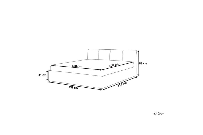 Orbey Dubbelsäng 180 | 200 cm - Beige - Möbler - Säng - Sängram & sängstomme