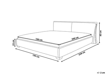 Paris Dubbelsäng 160 200 cm - Grå - Möbler - Säng - Sängram & sängstomme