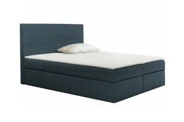 Pries Komplett Sängpaket 160x200 cm i Tyg med Sänggavel + Bäddmadrass - Blå - Möbler - Säng - Sängram & sängstomme