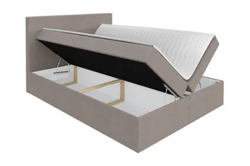 Pries Komplett Sängpaket 160x200 cm i Tyg med Sänggavel + Bäddmadrass - Blå - Möbler - Säng - Sängram & sängstomme