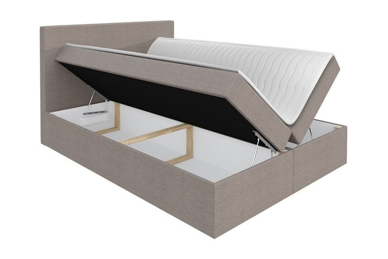 Pries Komplett Sängpaket 160x200 cm i Tyg med Sänggavel + Bäddmadrass - Blå - Möbler - Säng - Sängram & sängstomme