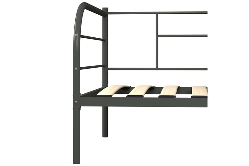 Ram dagbädd grå metall 90x200 cm - Grå - Möbler - Säng - Sängram & sängstomme