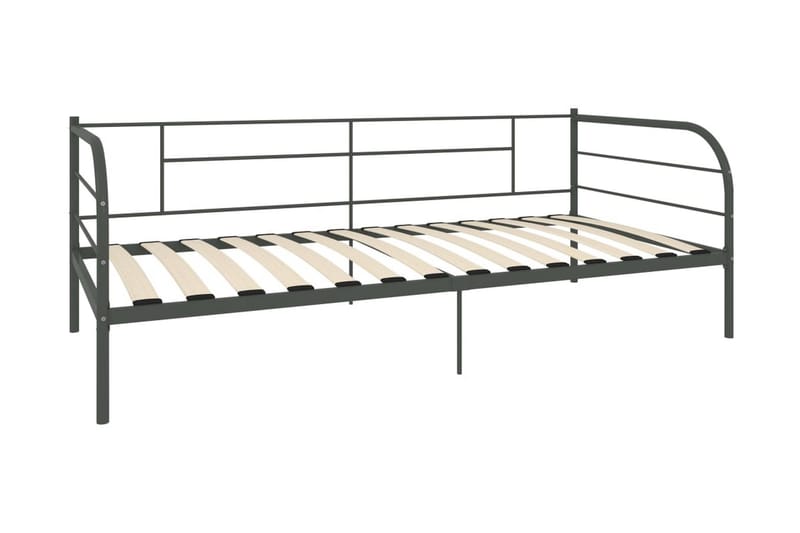 Ram dagbädd grå metall 90x200 cm - Grå - Möbler - Säng - Sängram & sängstomme