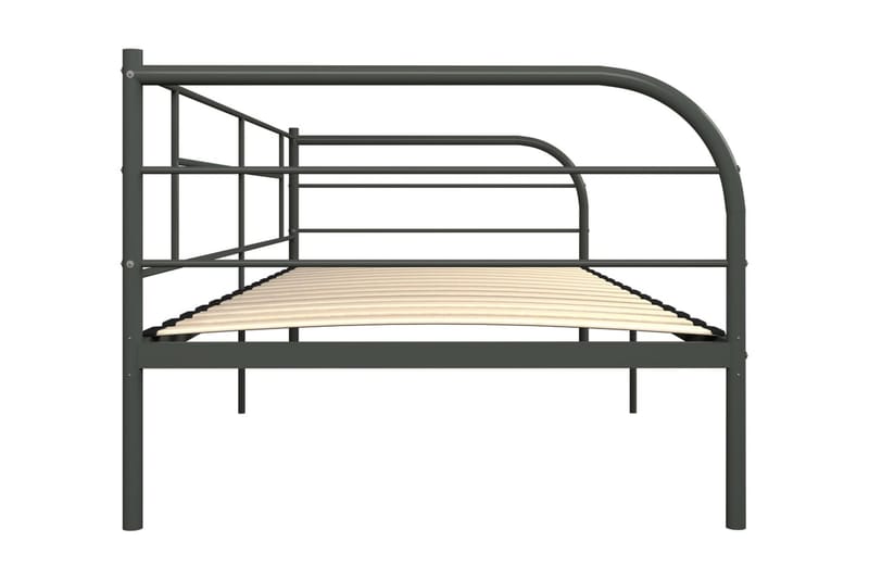 Ram dagbädd grå metall 90x200 cm - Grå - Möbler - Säng - Sängram & sängstomme