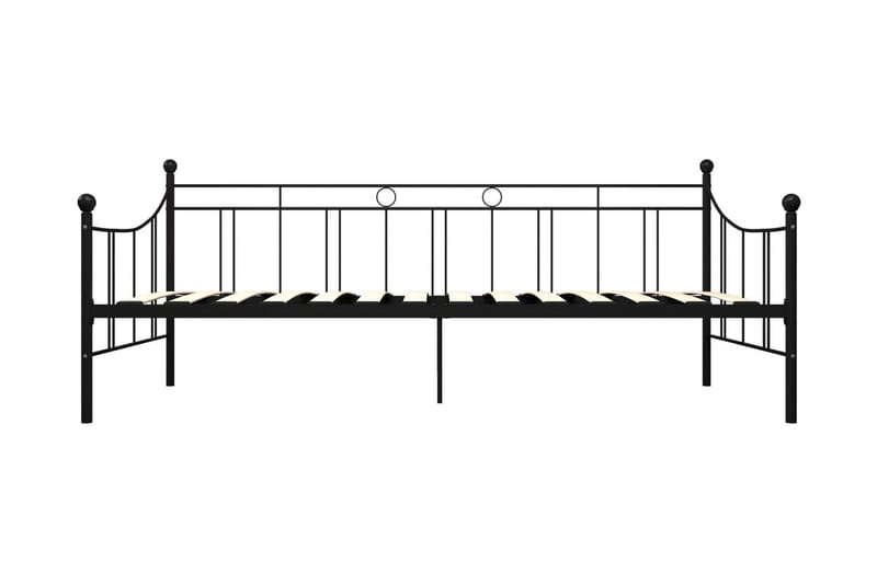Ram till dagbädd svart metall 90x200 cm - Svart - Möbler - Säng - Sängram & sängstomme