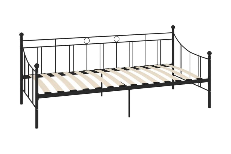 Ram till dagbädd svart metall 90x200 cm - Svart - Möbler - Säng - Sängram & sängstomme