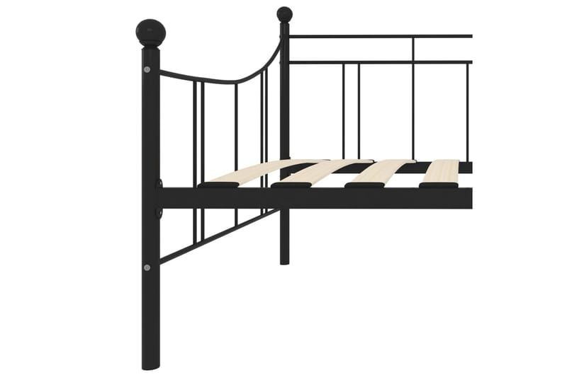 Ram till dagbädd svart metall 90x200 cm - Svart - Möbler - Säng - Sängram & sängstomme