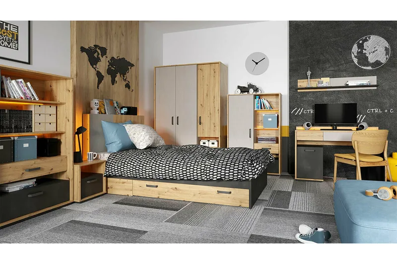 Rathmore Sängram 120x200 cm - Svart - Möbler - Säng - Sängram & sängstomme