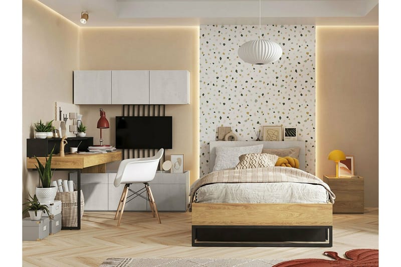 Rathmore Sängram 90x200 cm - Mörkgrå - Möbler - Säng - Sängram & sängstomme