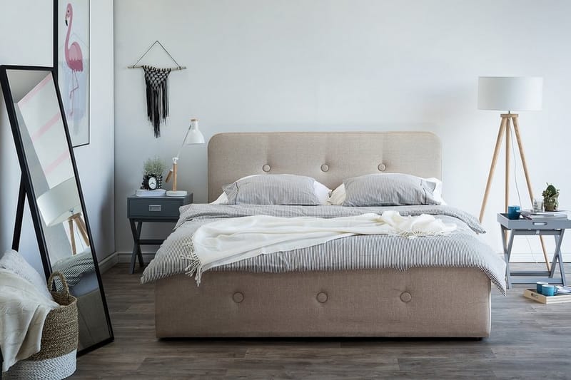 Rennes Dubbelsäng 180|200 cm - Beige - Möbler - Säng - Sängram & sängstomme