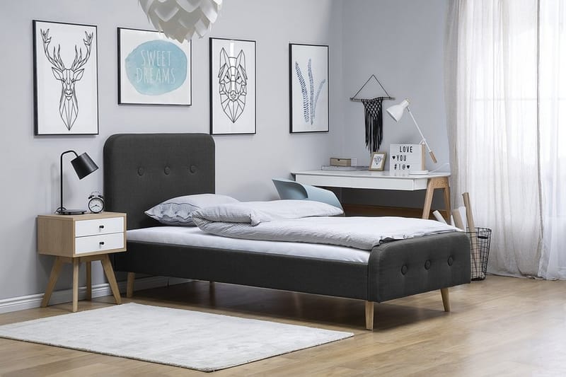 Rennes Dubbelsäng 90 | 200 cm - Grå - Möbler - Säng - Sängram & sängstomme