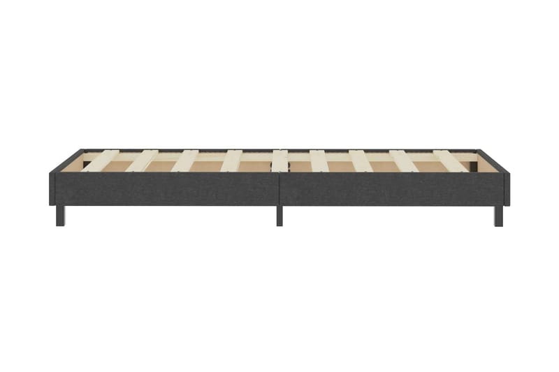 Resårsäng mörkgrå tyg 90x200 cm - Grå - Möbler - Säng - Sängram & sängstomme