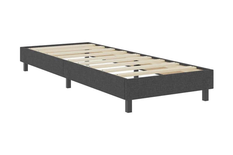 Resårsäng mörkgrå tyg 90x200 cm - Grå - Möbler - S�äng - Sängram & sängstomme