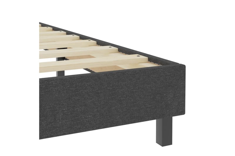 Resårsäng sängram grå tyg 100x200 cm - Grå - Möbler - Säng - Sängram & sängstomme