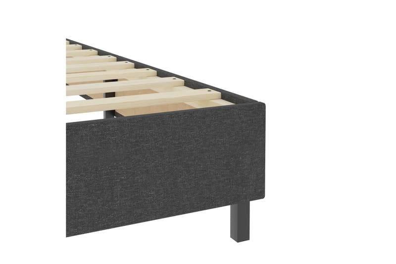 Resårsäng sängram grå tyg 100x200 cm - Grå - Möbler - Säng - Sängram & sängstomme