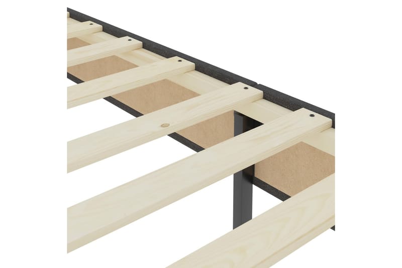 Resårsäng sängram grå tyg 100x200 cm - Grå - Möbler - Säng - Sängram & sängstomme