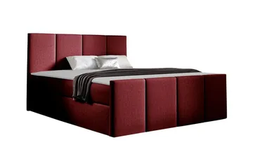 Ripon Komplett Sängpaket med Förvaring 120x200 cm i Tyg med Sänggavel + Bäddmadrass - Röd - Möbler - Säng - Sängram & sängstomme