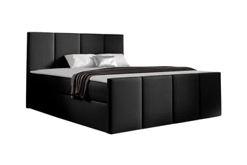 Ripon Komplett Sängpaket med Förvaring 120x200 cm i Tyg med Sänggavel + Bäddmadrass - Svart - Möbler - Säng - Sängram & sängstomme