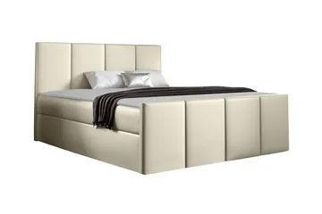 Ripon Sängram med Förvaring 140x200 cm i Konstläder med Fasthetsgrad Medium - Beige - Möbler - Säng - Sängram & sängstomme