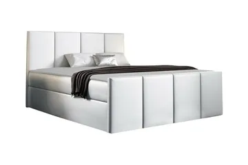 Ripon Sängram med Förvaring 140x200 cm i Konstläder med Fasthetsgrad Medium - Vit - Möbler - Säng - Sängram & sängstomme