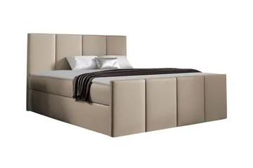 Ripon Sängram med Förvaring 140x200 cm i Tyg med Fasthetsgrad Medium - Beige - Möbler - Säng - Sängram & sängstomme