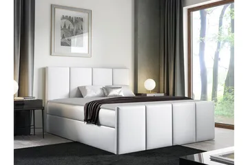 Ripon Sängram med Förvaring 180x200 cm i Konstläder - Vit - Möbler - Säng - Sängram & sängstomme