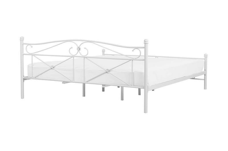 Rodez Dubbelsäng 160 200 cm Vit - Vit - Sängram & sängstomme