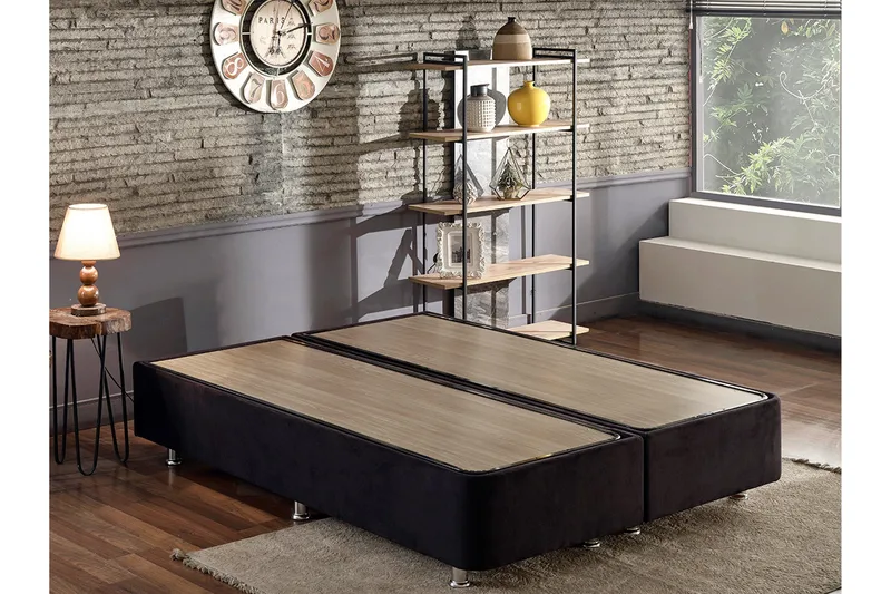 Ryntham Sängram Dubbel 150x200 cm, Svart