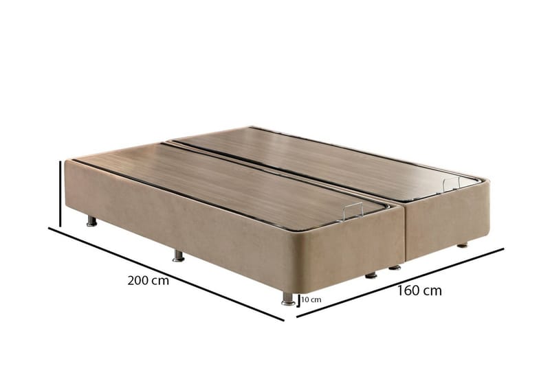 Ryntham Sängram Dubbel 160x200 - Ljusbrun - Möbler - Säng - Sängram & sängstomme