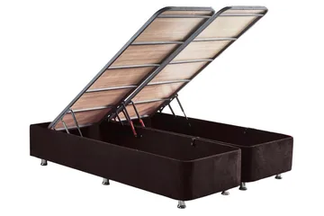 Ryntham Sängram Dubbel med Sänggavel 140x190 cm - Svart - Möbler - Säng - Sängram & sängstomme