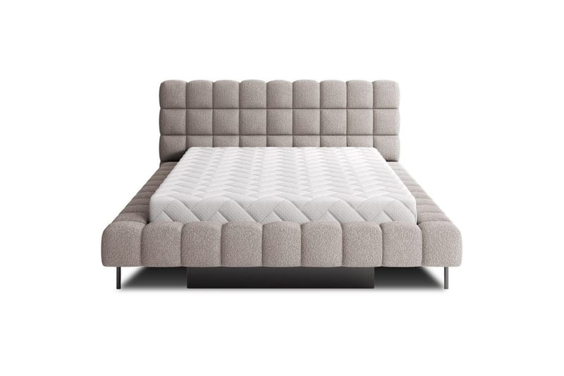 Säng med klädsel Eltap Magentta - 140x200 cm, Jaffray 03, Grå - Möbler - Säng - Sängram & sängstomme