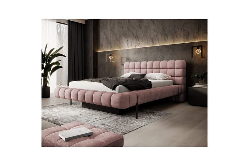 Säng med klädsel Eltap Magentta - 160x200 cm, Touch 24, Rosa - Möbler - Säng - Sängram & sängstomme