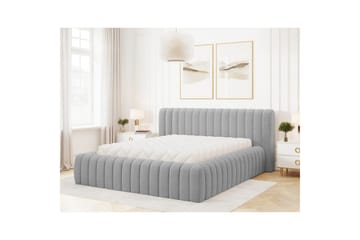 Säng med stoppning Eltap Carilla med metallram/gaslyft/förvaring - Royal 04, Grå, 140x200 cm - Möbler - Säng - Sängram & sängstomme