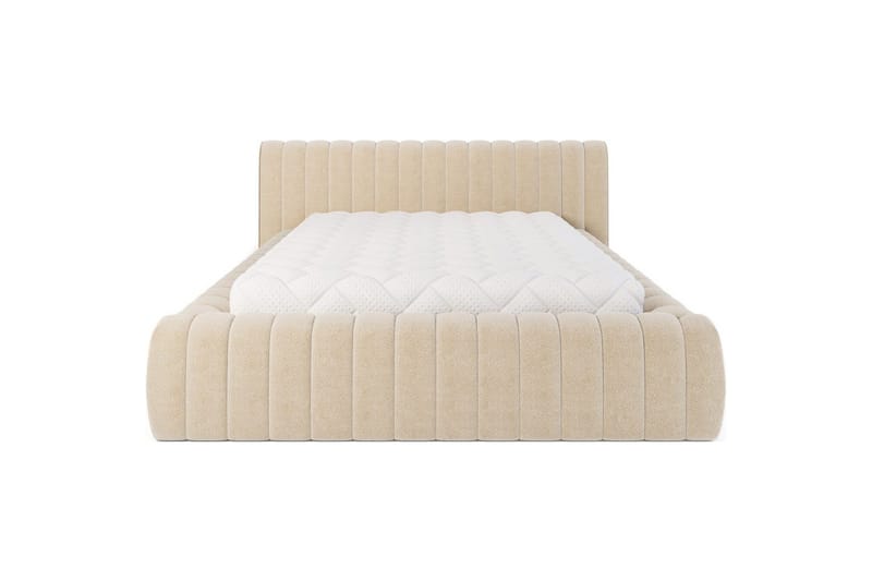 Säng med stoppning Eltap Carilla med metallram/gaslyft/förvaring - Royal 18, Beige, 140x200 cm - Möbler - Säng - Sängram & sängstomme