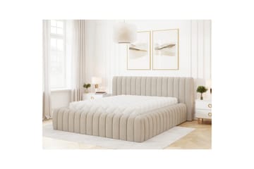 Säng med stoppning Eltap Carilla med metallram/gaslyft/förvaring - Sola 18, Beige, 140x200 cm - Möbler - Säng - Sängram & sängstomme