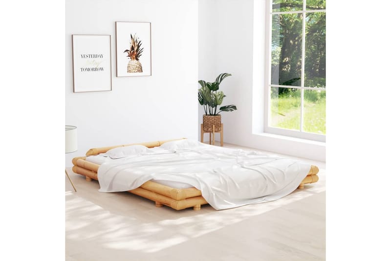Sängram bambu 180x200 cm - Brun - Möbler - Säng - Sängram & sängstomme