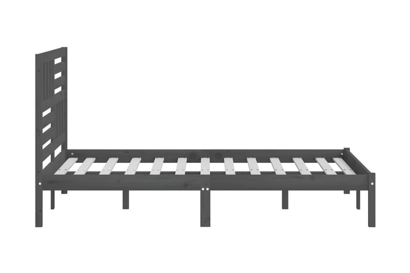 Sängram grå massiv furu 150x200 cm 5FT - Grå - Möbler - Säng - Sängram & sängstomme