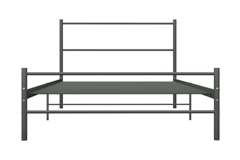 Sängram grå metall 100x200 cm - Grå - Möbler - Säng - Sängram & sängstomme