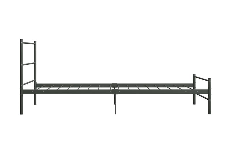 Sängram grå metall 100x200 cm - Grå - Möbler - Säng - Sängram & sängstomme