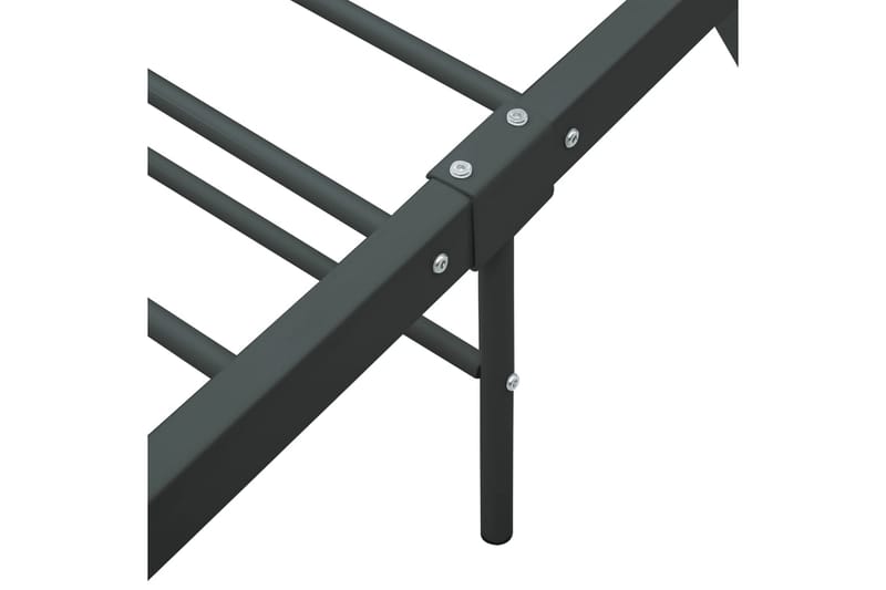 Sängram grå metall 100x200 cm - Grå - Möbler - Säng - Sängram & sängstomme