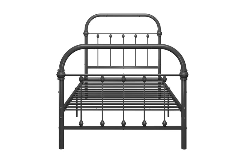 Sängram grå metall 100x200 cm - Grå - Möbler - Säng - Sängram & sängstomme