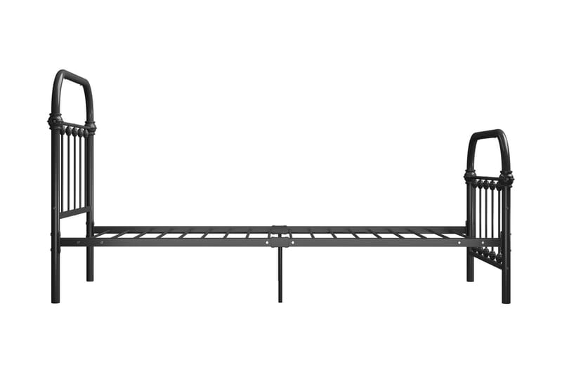 Sängram grå metall 100x200 cm - Grå - Sängram & sängstomme