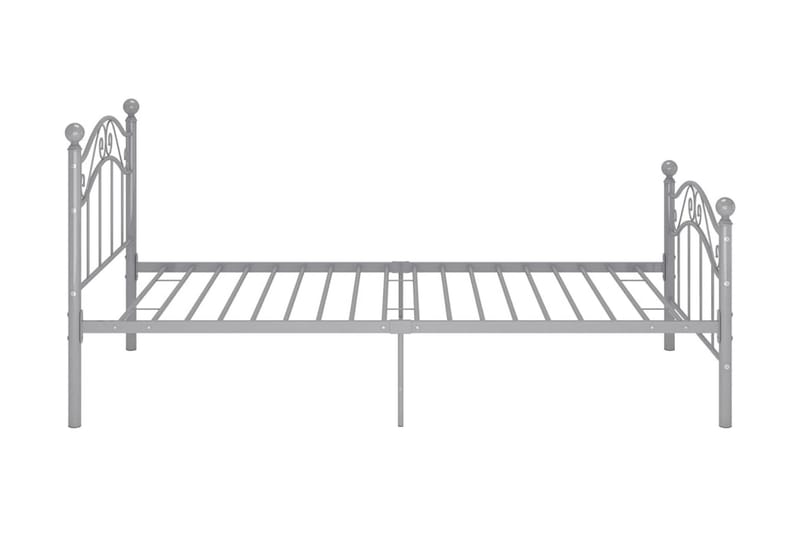 Sängram grå metall 100x200 cm - Grå - Möbler - Säng - Sängram & sängstomme