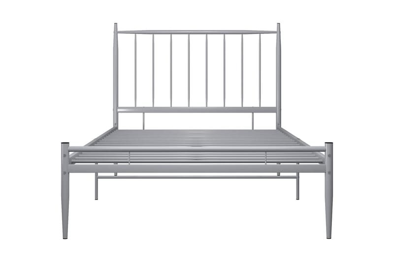 Sängram grå metall 100x200 cm - Grå - Möbler - Säng - Sängram & sängstomme