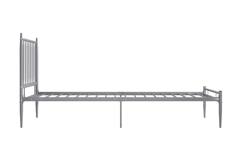 Sängram grå metall 100x200 cm - Grå - Möbler - Säng - Sängram & sängstomme