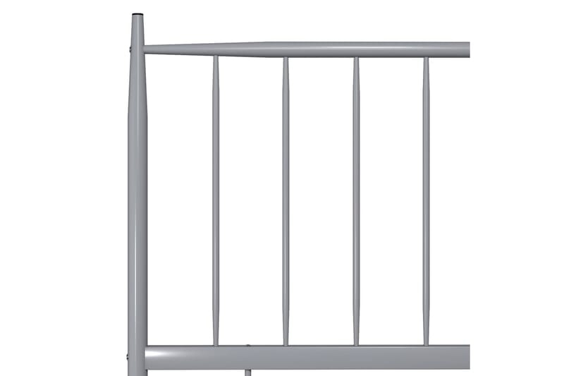 Sängram grå metall 100x200 cm - Grå - Möbler - Säng - Sängram & sängstomme