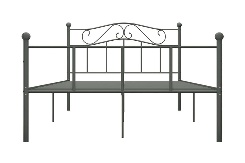 Sängram grå metall 120x200 cm - Grå - Möbler - Säng - Sängram & sängstomme